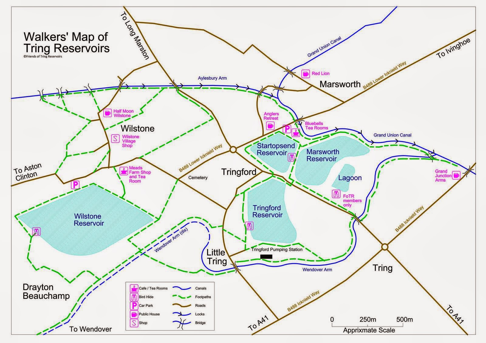 Friends of Tring Reservoirs Nature Reserve Maps, Walks and Links.