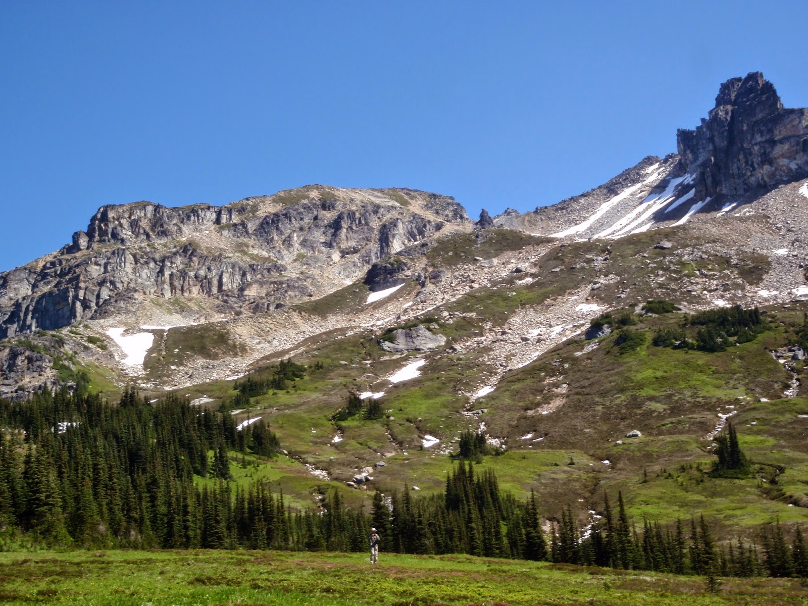 Side trip to another meadow of wildflowers and great views of the mountains around us. Side trip to another meadow of wildflowers and great views of the mountains around us. @ Glacier Peak Wilderness
