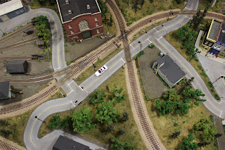 Arial view of Ty’s Model Railroad layout