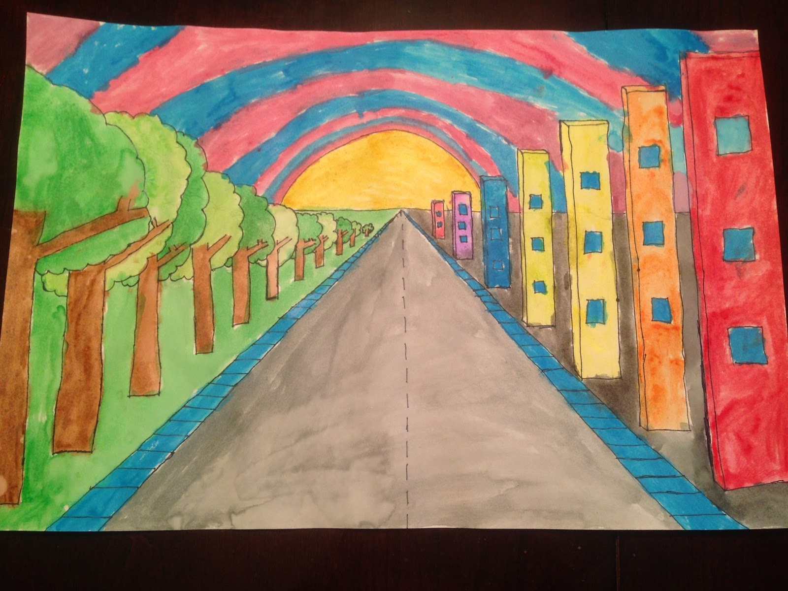 The Riley Bunch Onepoint Perspective Paintings