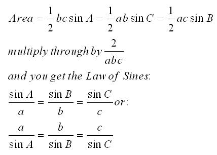 Trigonometry triangles pythagorean theorem The Trig Blog: The Law of Sines and finding the area of a triangle