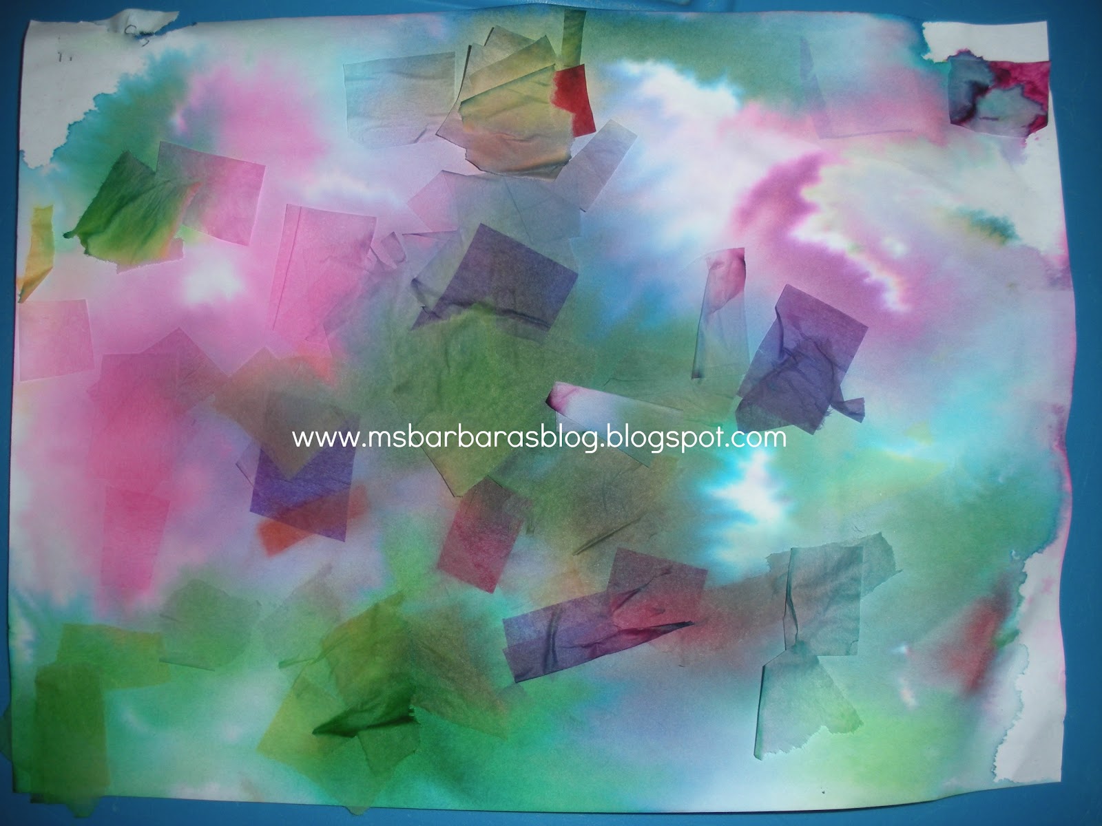 Tissue Paper Bleeding Art - The Imagination Tree