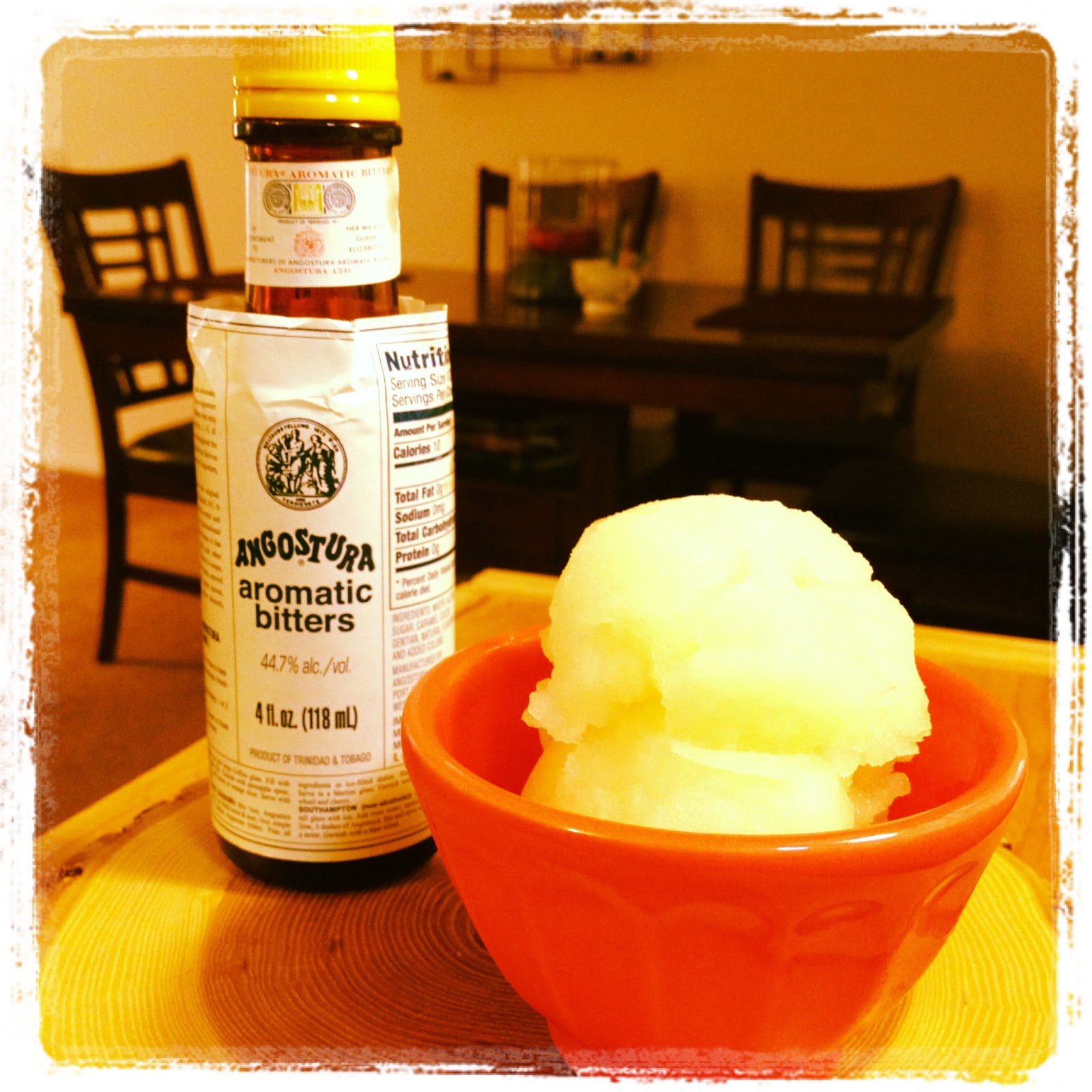 The Lush Chef Gingered Grapefruit Sorbet with Bitters