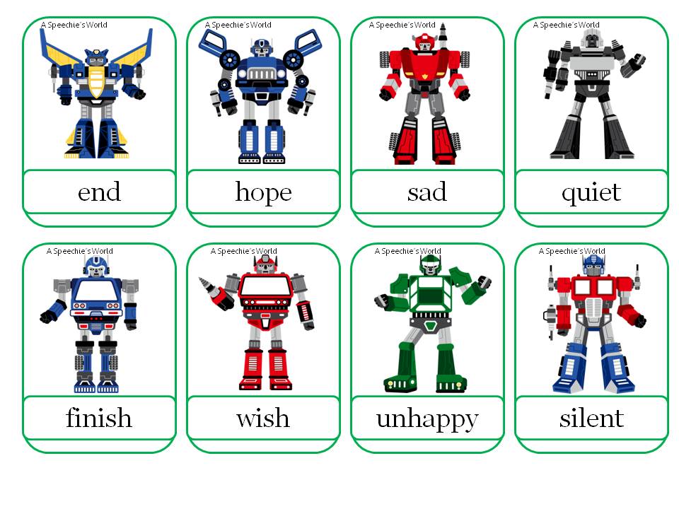 A Speechie's World Robotic Synonyms and Antonyms