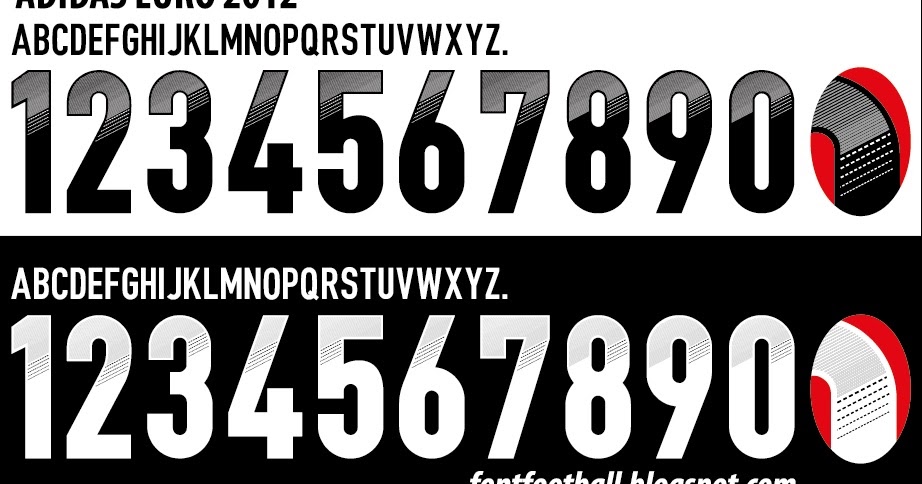 adidas number font