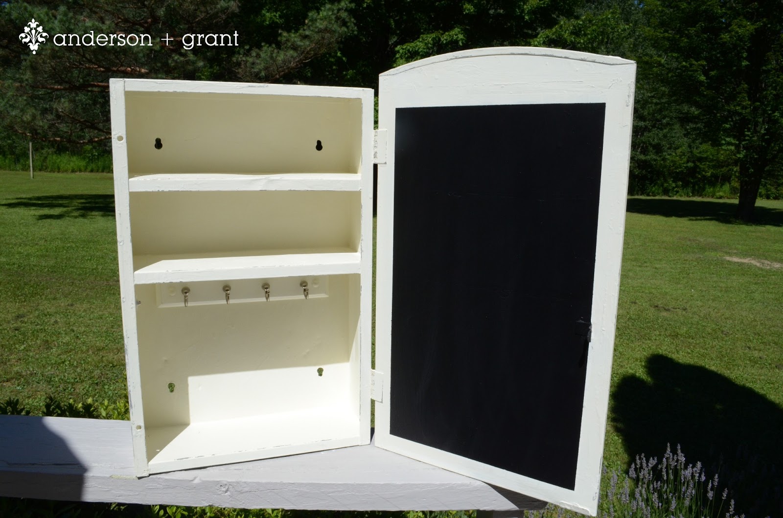 Medicine turned into Pottery Barn Message Center anderson + grant