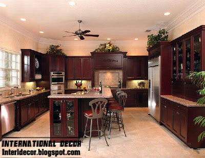 luxury wood kitchen furniture, classic wood kitchen cabinets design