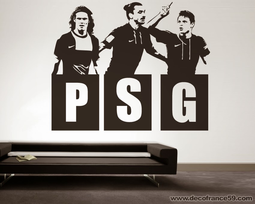 série sticker ici c'est paris :  une série de stickers muraux dédiées au fan de PSG