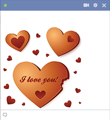 Heart cookies Facebook emoticon