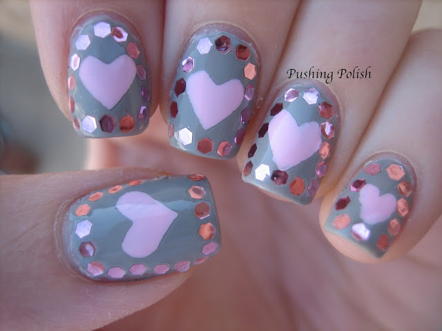 Glequin Frame Heart Nail Art Glequin Frame Heart Nail Art