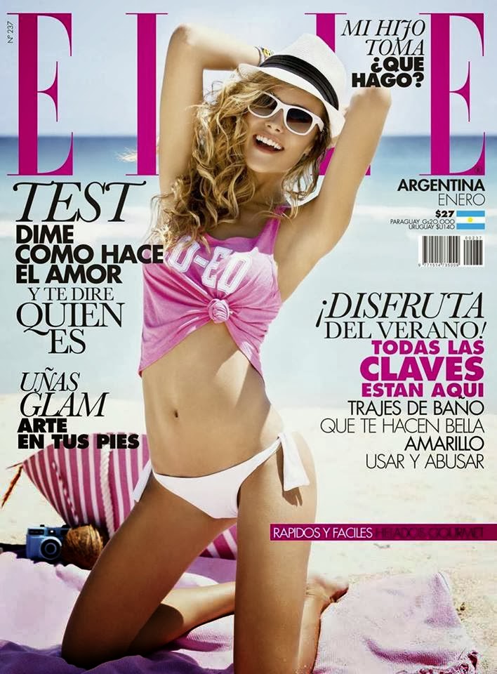 Natalia Borges Elle Argentina Magazine Cover January 2014 HQ Scans Magazine Cover : Natalia Borges Magazine Photoshoot Pics on Beth Studenberg Elle Magazine Argentina January 2014
