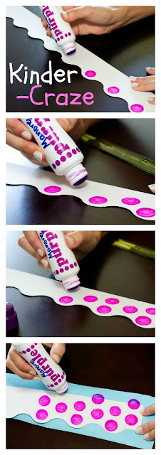 Step by Step directions for creating polka dot bulletin board borders