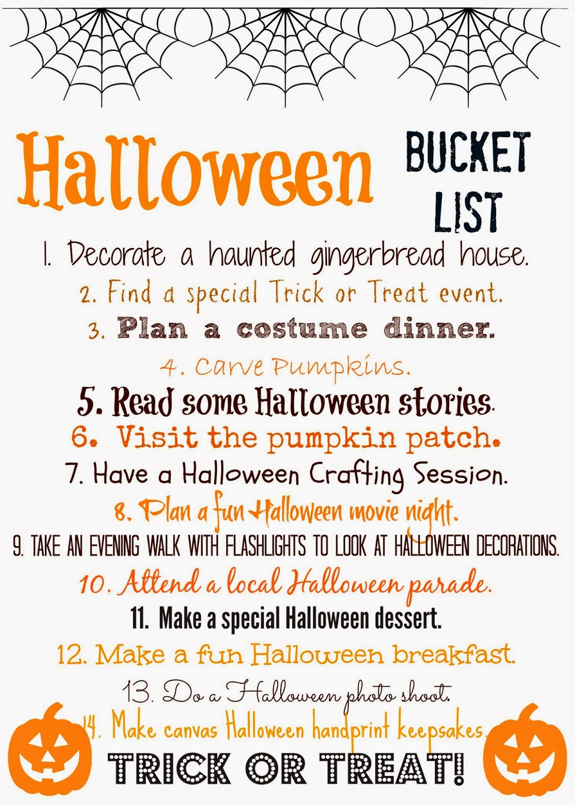 The Chirping Moms Halloween Bucket List (Free Printable)