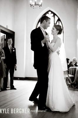 Bride and Groom sharing their first dance at Chase Court in Baltimore