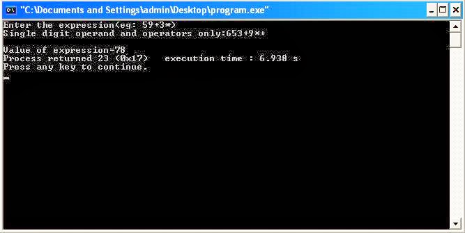 Program To Evaluate Postfix Expression By Using Stack