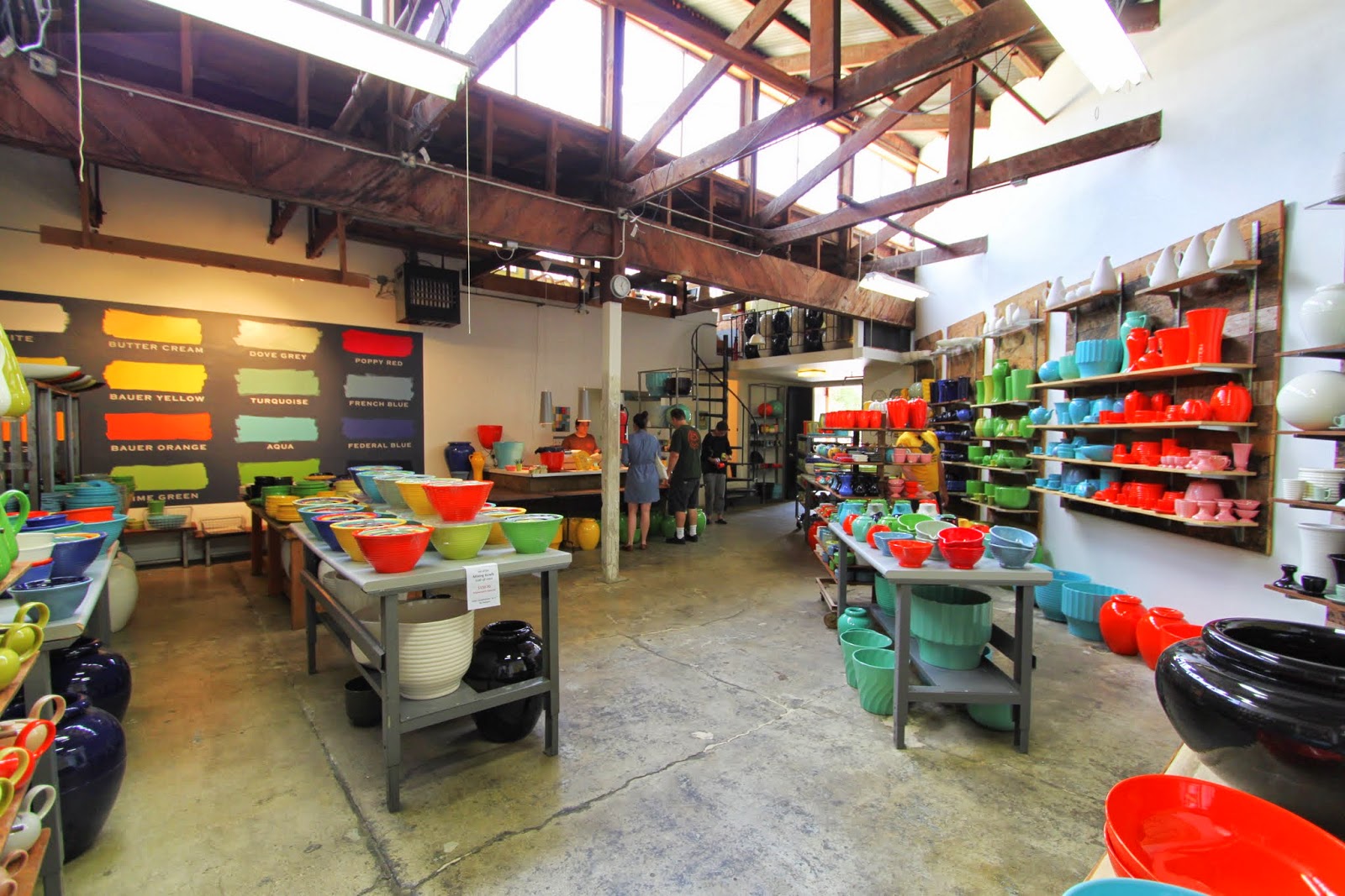 bauer pottery showroom in los angeles, california a retro review