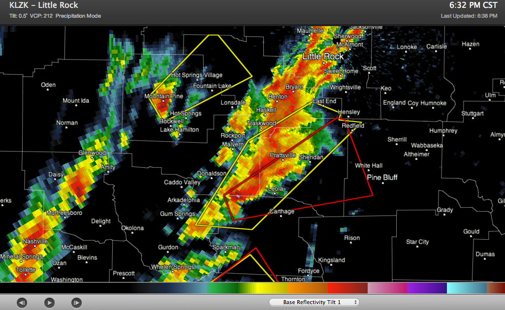 The Weather Centre Tornado Warning Prattsville, Arkansas