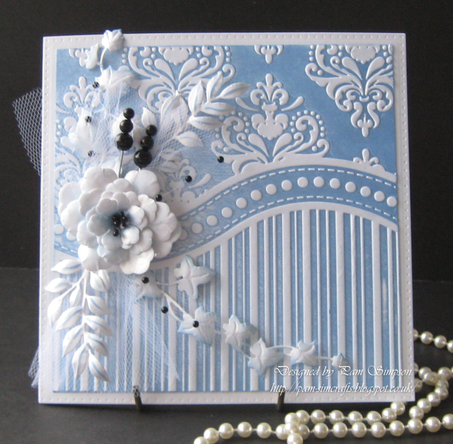 pamscrafts One Embossing Folder! Three Cards.