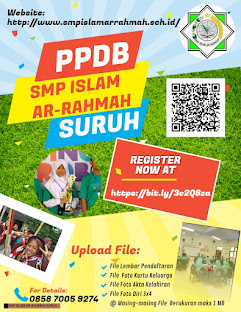 Pengumuman PSB SMP Islam Ar-Rahmah Suruh 2020