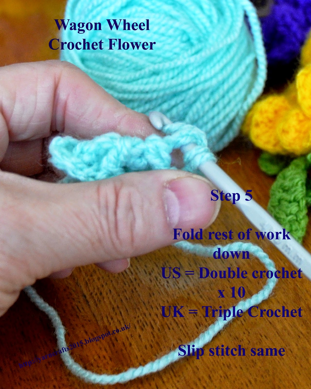 Yarn Crafts from Ann's Yarn Barn Free Crochet Pattern Wagon Wheel