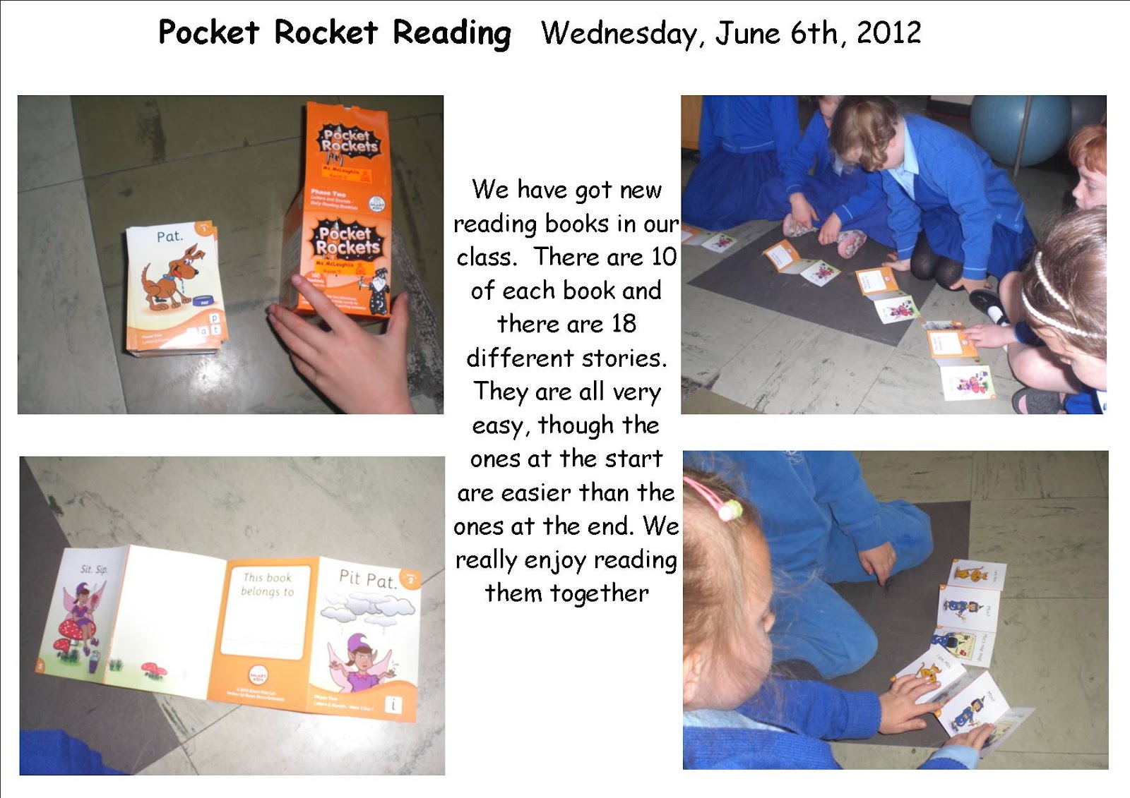 Literacy Site Pocket Rocket Readers in Senior Infans