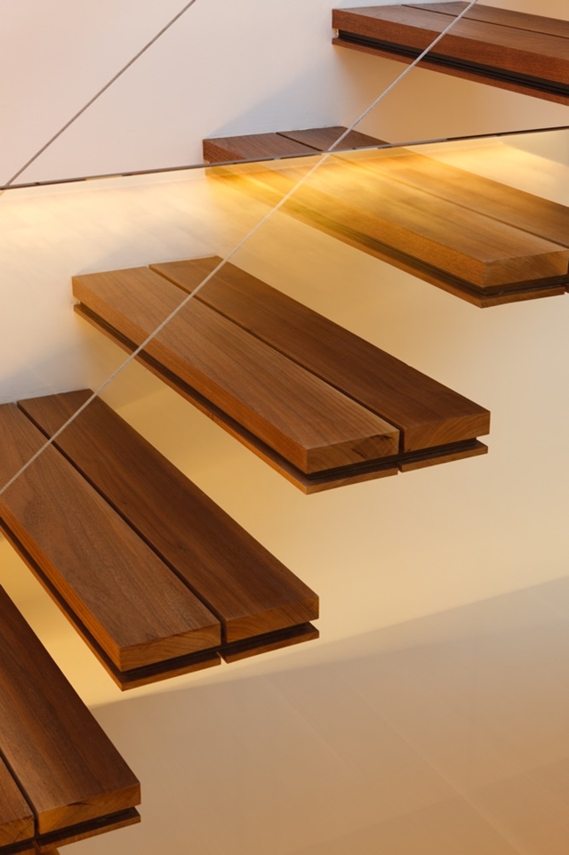 Creative Stairs For Top Inspiration Double layer wooden floating stairs