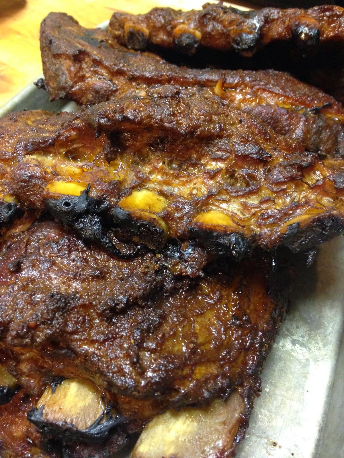 Tracy Cooks in Austin Smoked (BBQ) Pork Ribs in my Masterbuilt