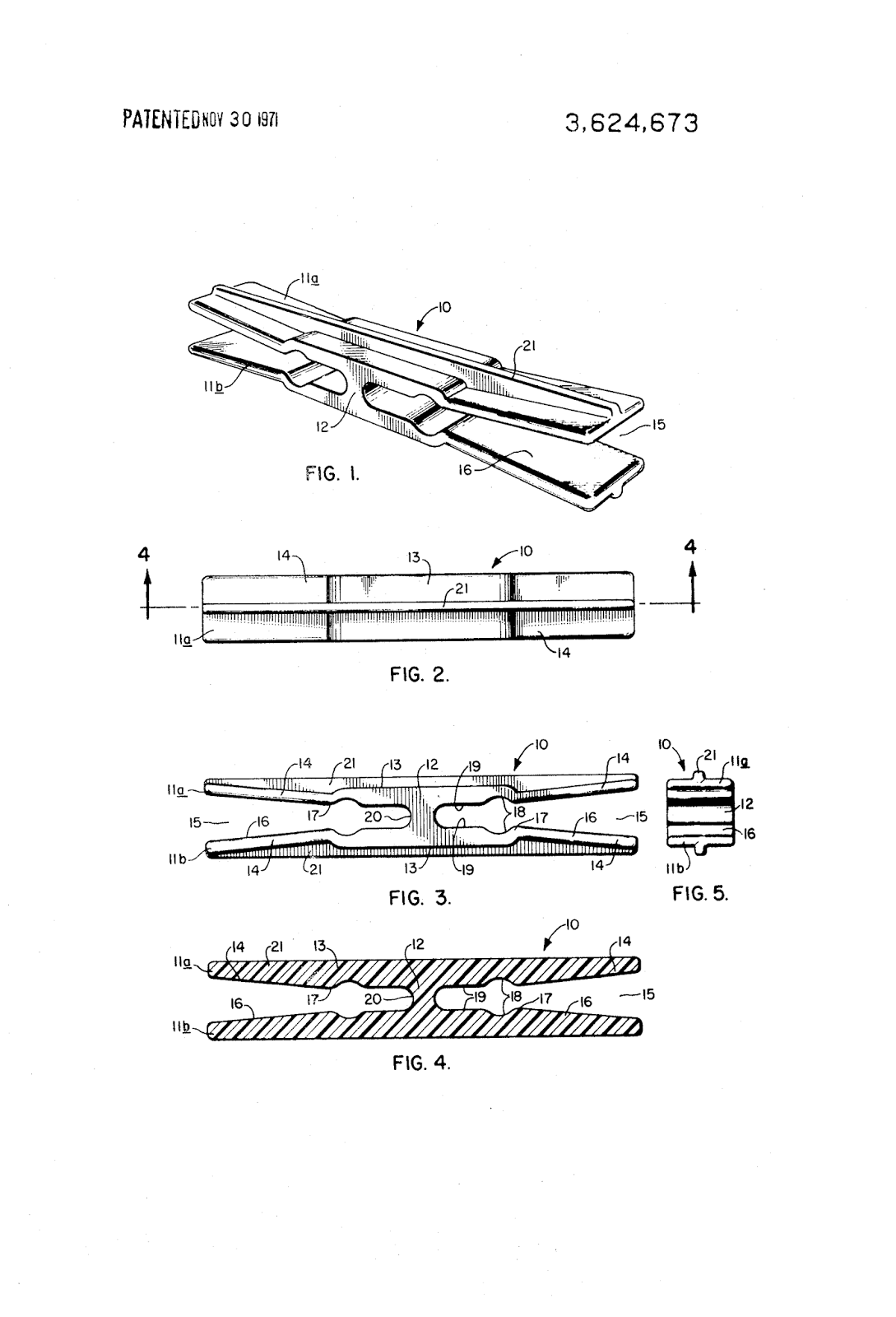Vintage Clothespins Patent Drawings