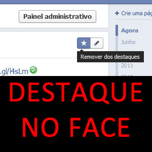 Imagem três: local no Facebook para destacar publicação