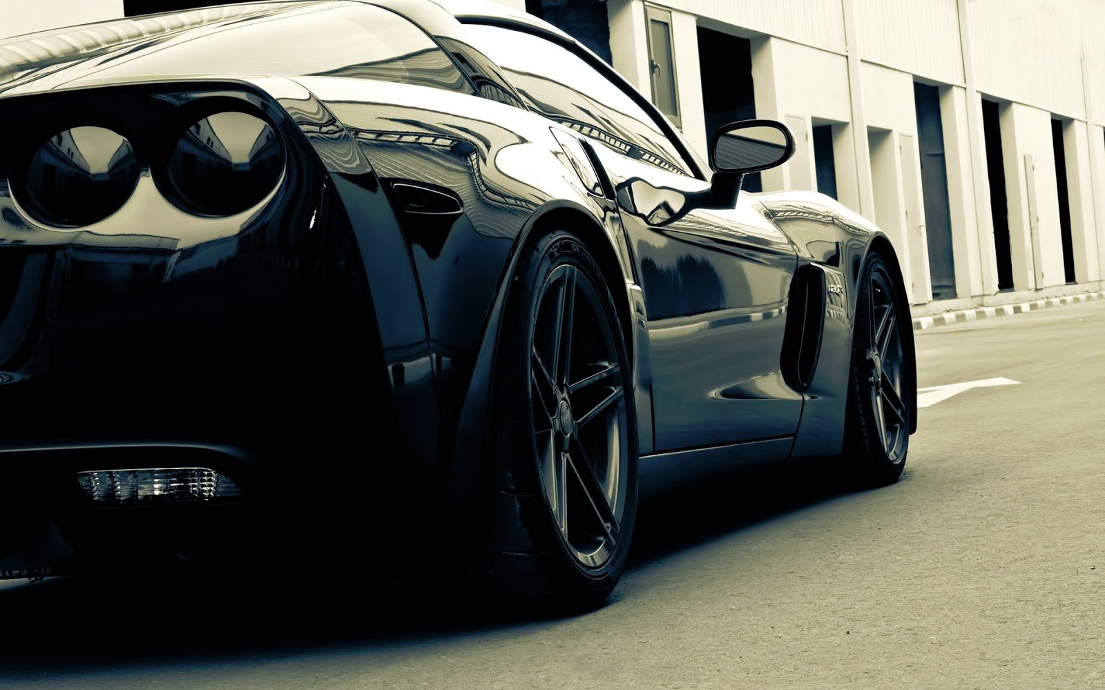 Black Corvette Sport Car HD Wallpaper