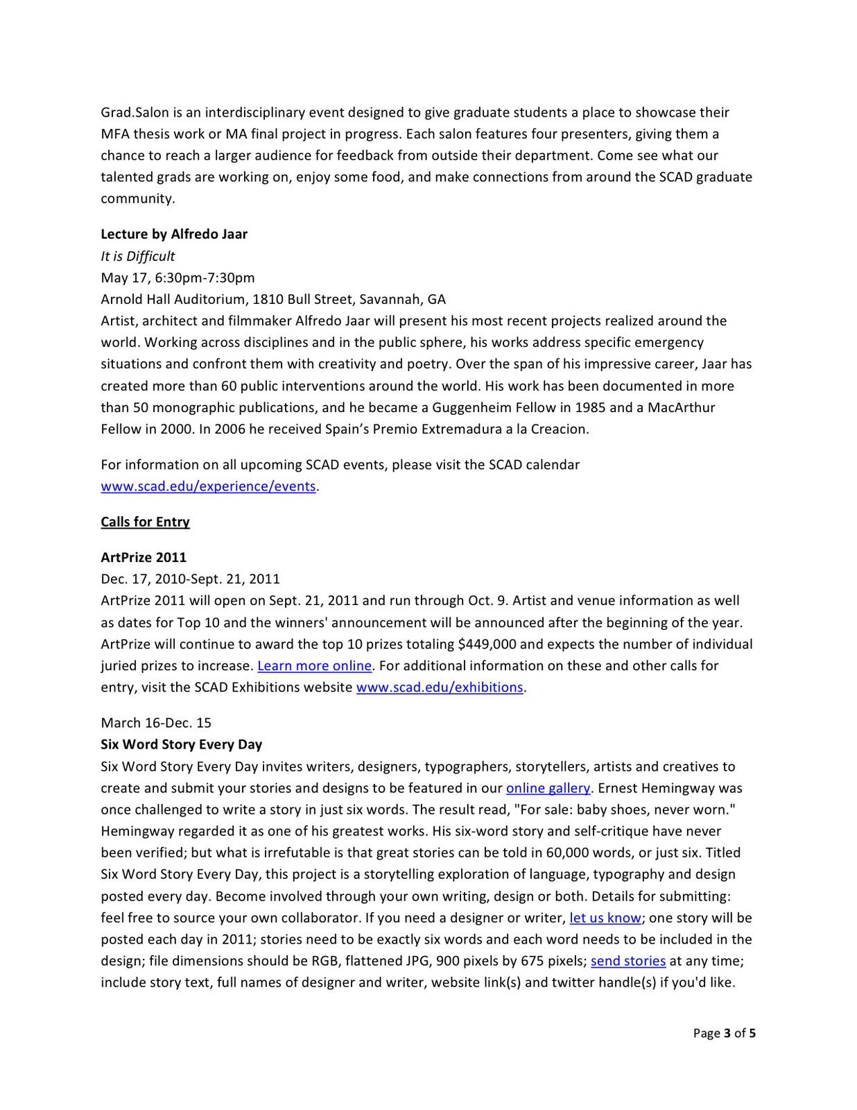 scad photography department news april 2011 scad recommendation letter