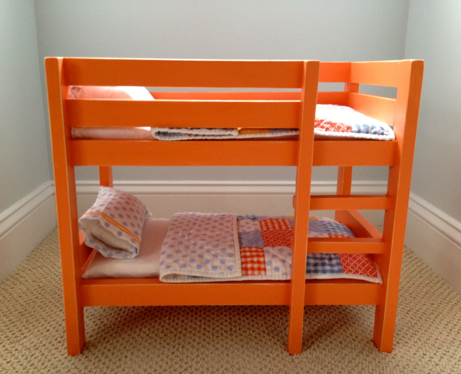 That's My Letter DIY Orange Doll Bunk Beds