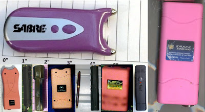 Stun Guns - Discovered at (L-R) IAD,   DTW, LAS, SMF, SFO, BWI, LAS, SJU,   ABQ