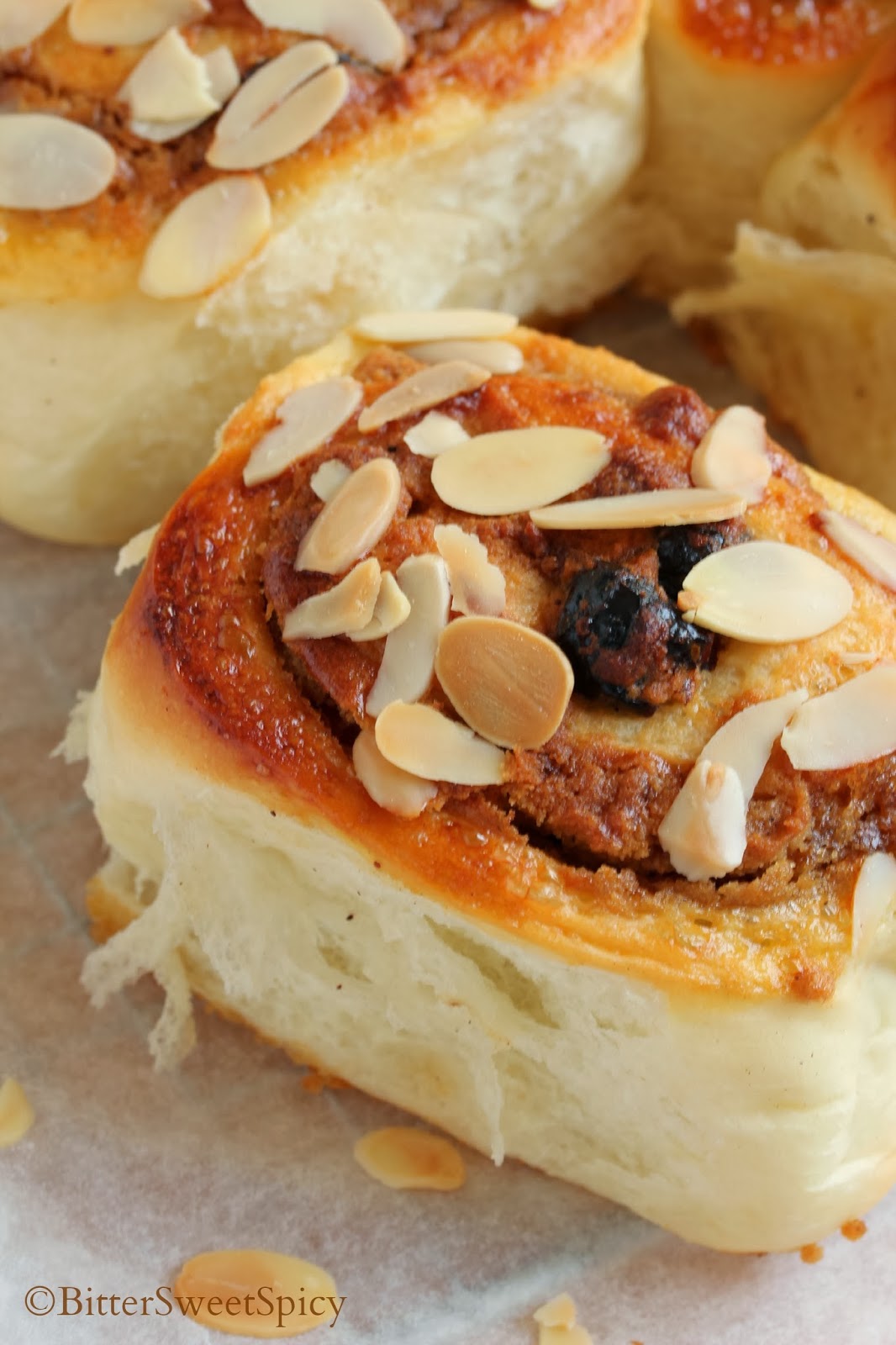 BitterSweetSpicy Almond Raisin Bread & Cinnamon Rolls