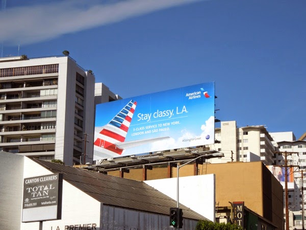 Stay classy L.A. American Airlines billboard Stay classy LA American Airlines billboard