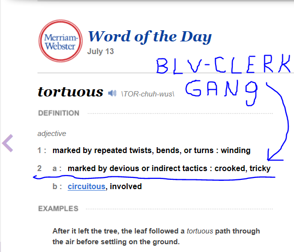 The word of the day fits what the Brady Lake Village clerk gang has been up to for way too long.