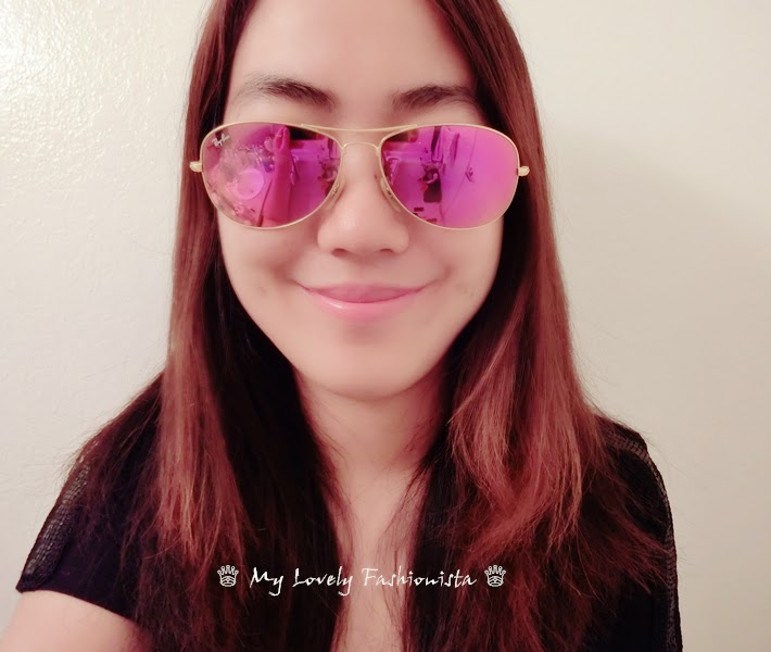 ray ban red mirrored aviators