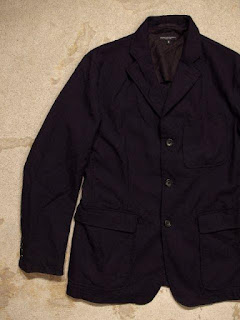 Engineered Garments "Baker Jacket in Navy Uniform Serge" Fall/Winter 2015 SUNRISE MARKET