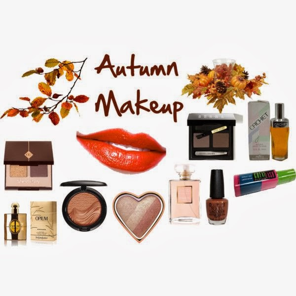 Autumn Skincare And Autumn Makeup Concept With Beauty Products On
