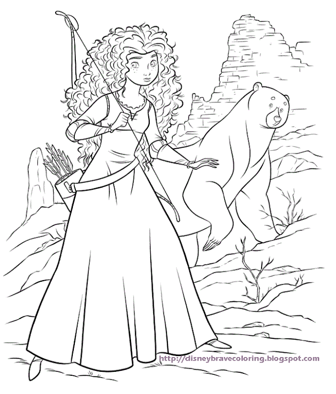 FREE BRAVE COLORING PICTURES title=