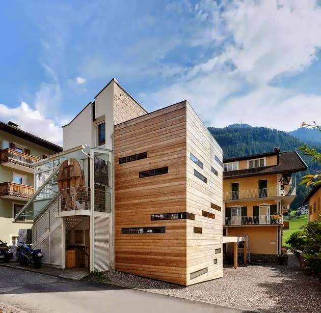 House design in the village of st ulrich ortisei the modern houses