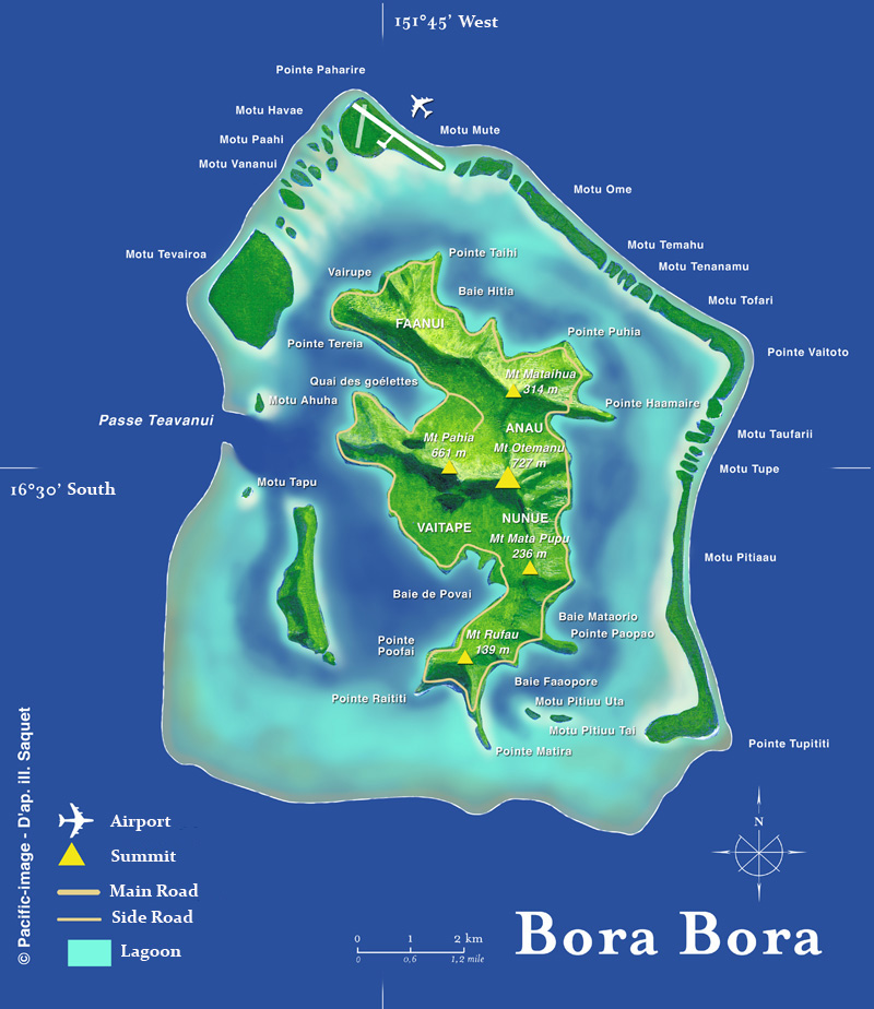 Give incandescent sun The BoraBora island