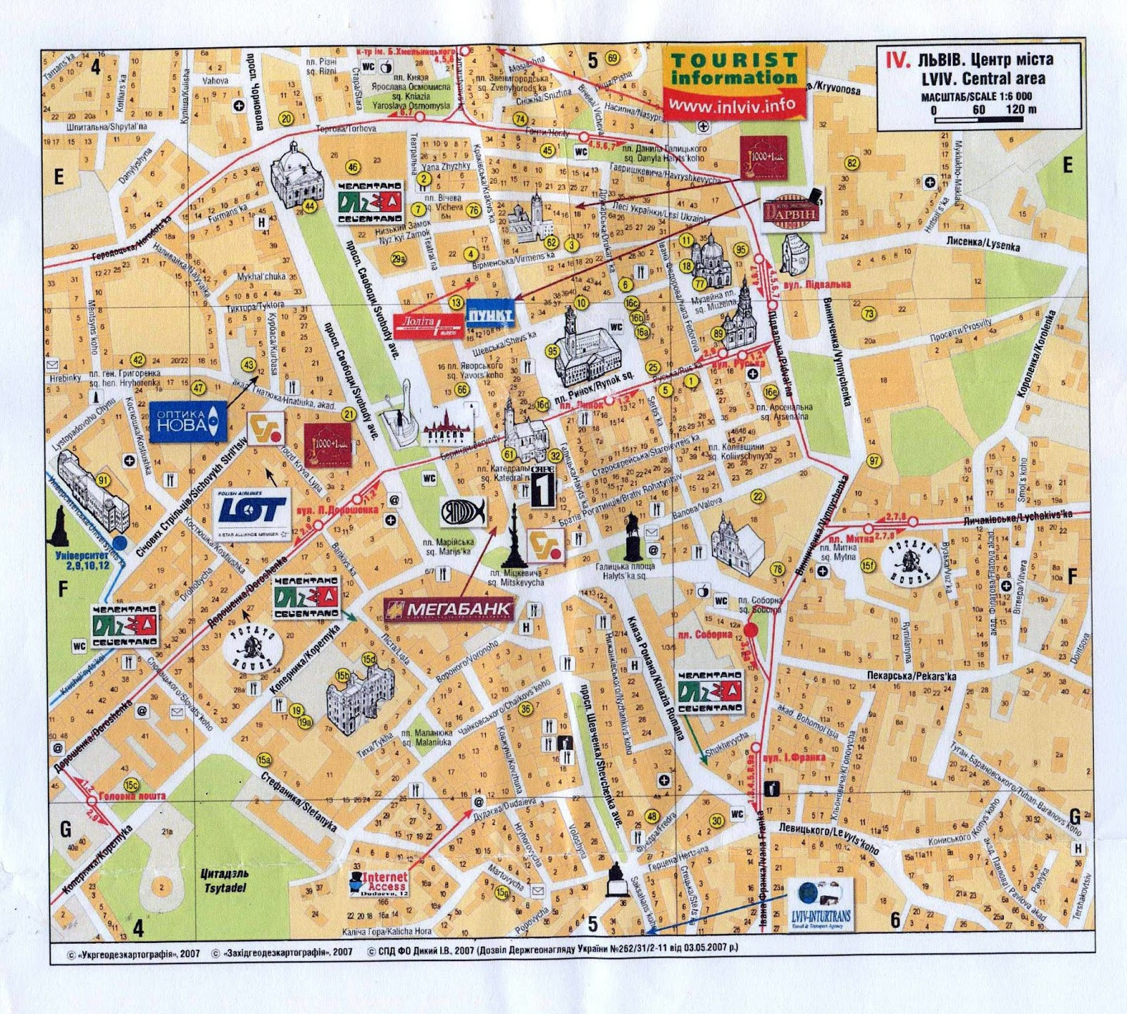 Street map Kiev Ukraine
