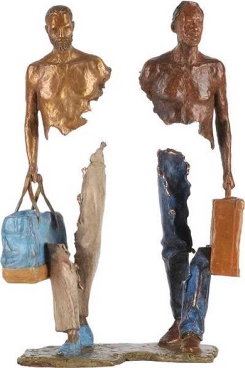 05-French-Artist-Bruno-Catalano-Bronze-Sculptures-Les Voyageurs-The-Travellers-www-designstack-co 