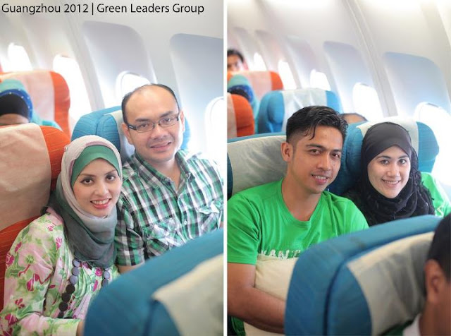 muka excited dalam flight Green Leaders Group from Premium Beautiful Top Agents goes to Guangzhou for free muka excited dalam flight
