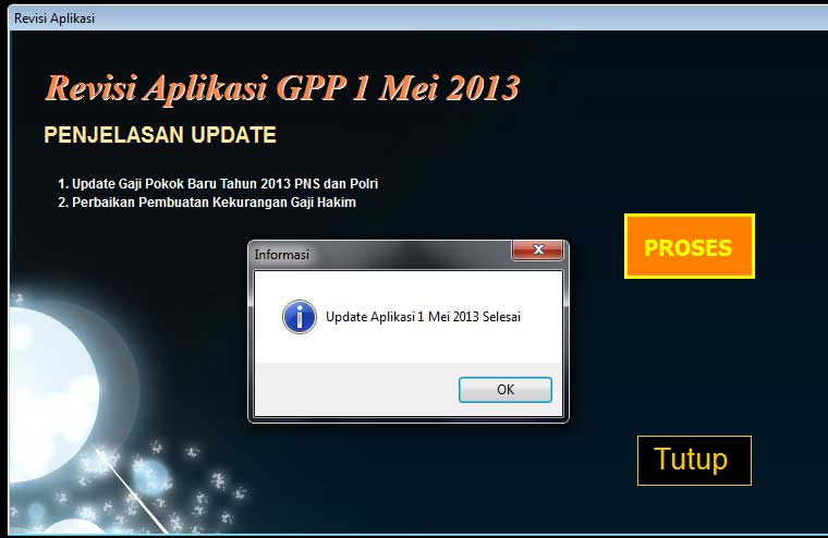 Update Aplikasi GPP Satker versi 1 Mei 2013   [Added: Kamis, 2 Mei 2013] 