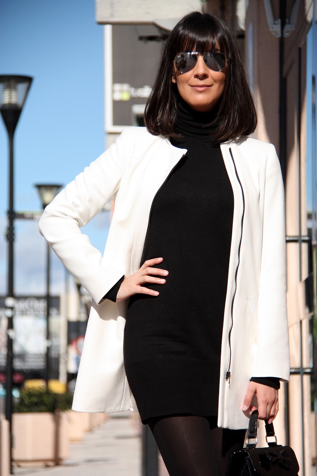 WHITE COAT & BLACK DRESS Oh My Blog
