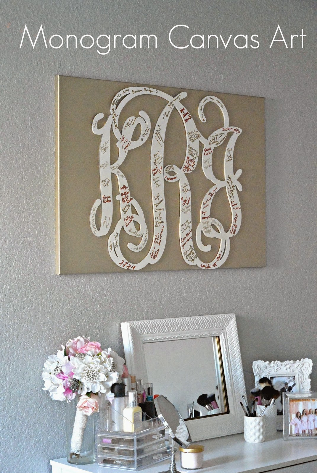 Rose & Co Blog DIY Monogram Canvas Art