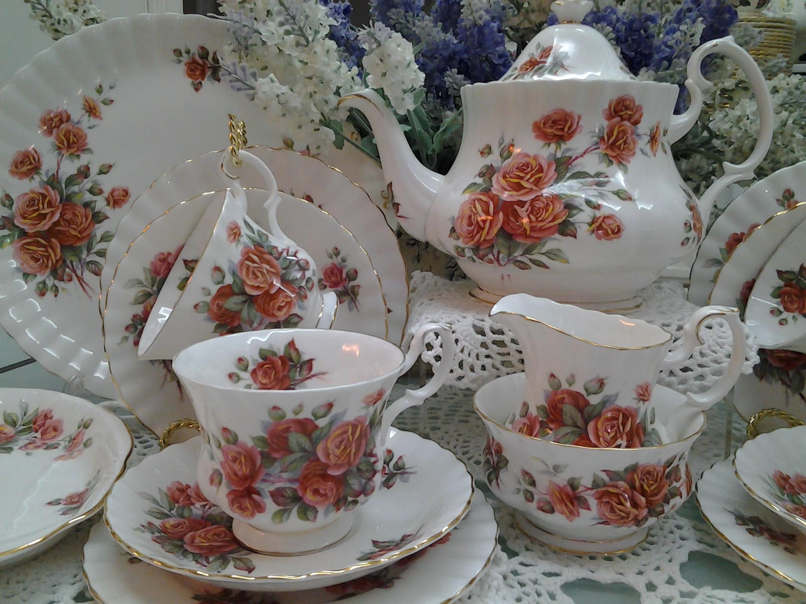 Lovely Treasures from English Garden Royal Albert Vintage Tea Set