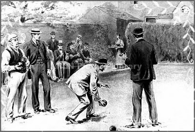 Vintage bowls game in England late 1800s